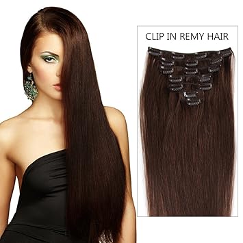 human hair extensions dark brown