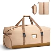 TOPEAST Foldable Large Duffle Bag for Travel with Shoes Compartment | 80L Duffle Bag for Men, Tear Resistant, Water Repellent, Adjustable Strap, Hand Carry for Camping Traveling