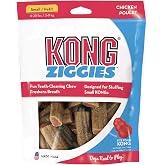KONG - Ziggies - Teeth Cleaning Dog Treats Classic Rubber Toys - Chicken Flavor for Small Dogs (7 Ounce)