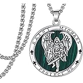 925 Sterling Silver Saint Michael Necklace for Men - Archangel Michael Pendant - Religious Jewelry for Protection - Saint Archangel Medal