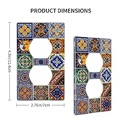 Mexican Talavera Tiles Duplex Outlet Cover