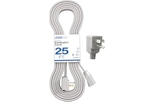 Appliance Extension Cord - 25ft Heavy Duty Extension Wire for Air Conditioner, Refrigerator, & All Major Appliances - 14 Gauge High Voltage 3 Prong Flat-End Appliance Cord for Indoor Power by DDON USA