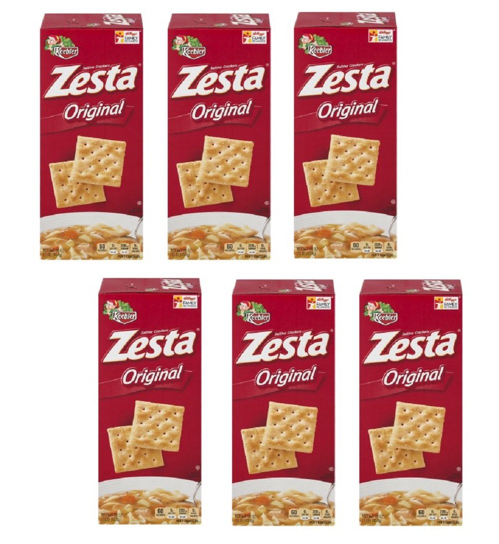 Zesta Saltine Crackers, Original, 16 oz (Pack 6)