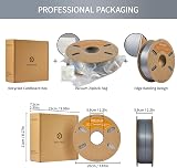 ERYONE Ultra Silk PLA Filament 1.75mm 1kg Roll Silver Smooth Finish view 6