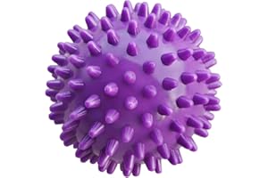 QI MEI Massage Ball Foot Massager Spiky Roller for Deep Tissue Trigger Point Plantar Fasciitis Reflexology Stress Therapy Myofascial Release (Purple)