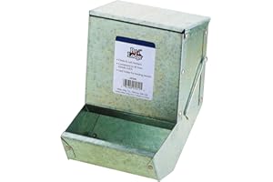 Pet Lodge® Steel Small Animal Feeder with Lid | Cage Rabbit Feeder | Holds Several Days Worth of Food | 5 Inch