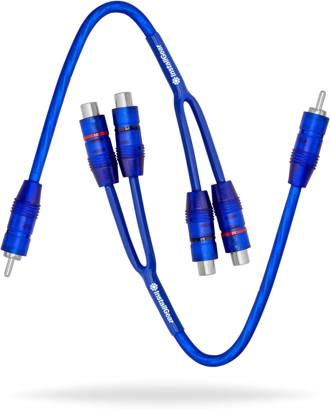 InstallGear 12ft Shielded 2 Male to 2 Male 2-Channel RCA Cable: Home Audio & Theater
