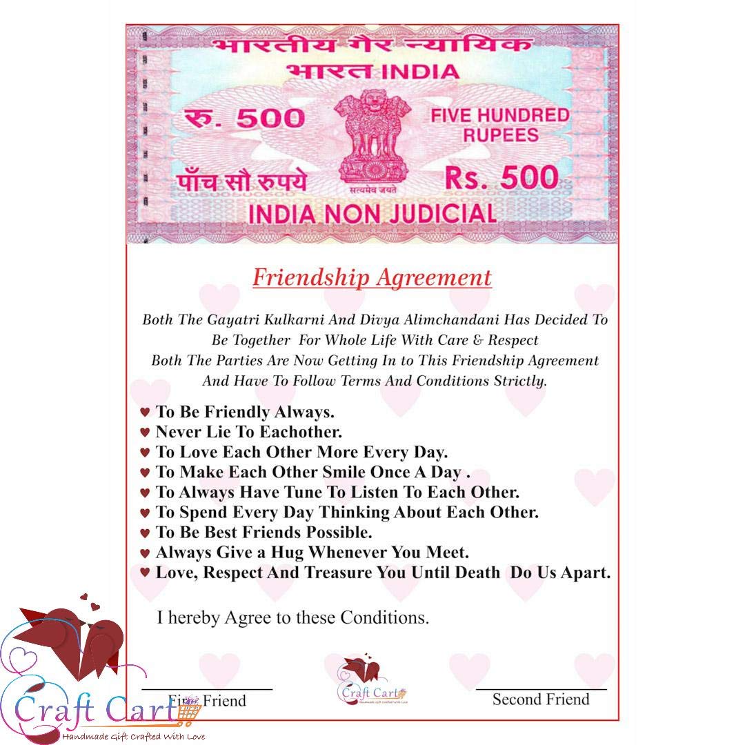 Friendship contract templates