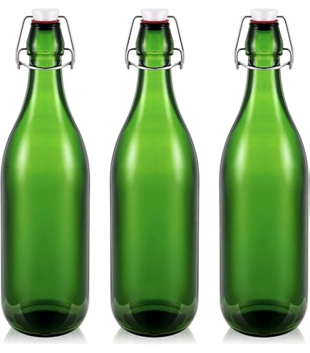 Amazon.com: Bormioli Rocco Giara Green Glass Swing Top Bottle: Oil