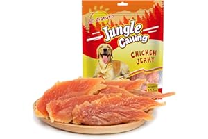 Jungle Calling Dog Treats Chicken Jerky Training Treats, Slow Roasted Snacks for Medium and Large Dogs Chewy Treats 10.6 Ounce (Chicken Jerky)