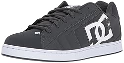 DC Men's Net XE Skate Shoe, Black/Black/Grey, 17 D US