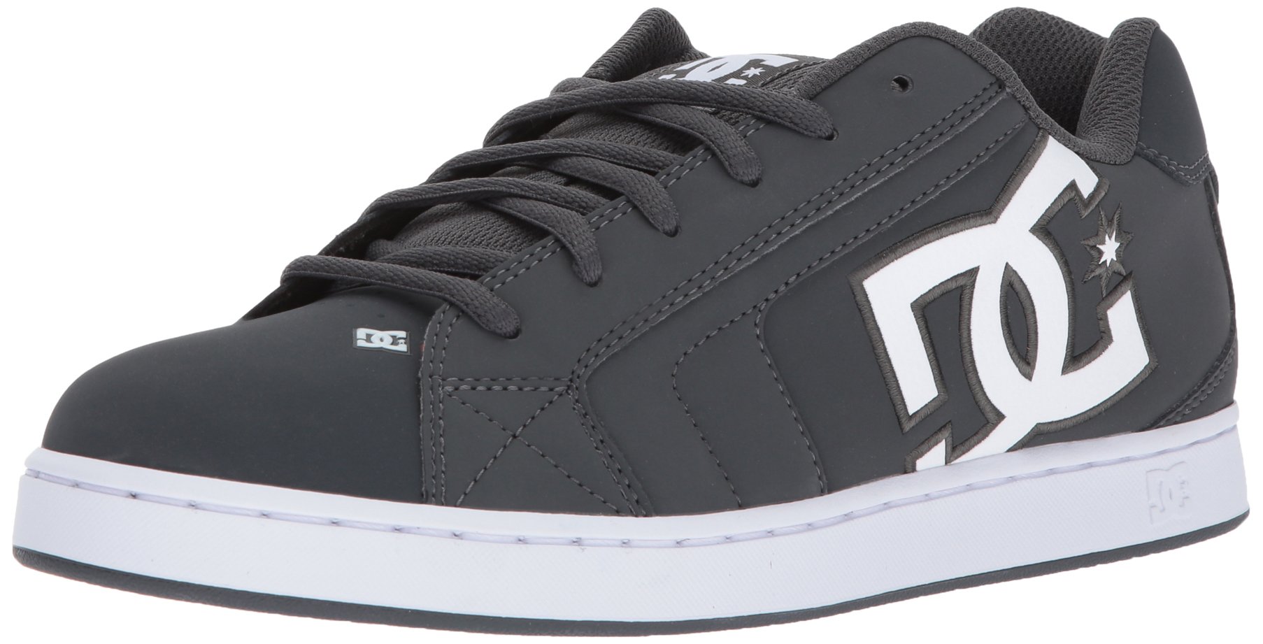 DC Men's Net XE Skate Shoe, Black/Black/Grey, 17 D US