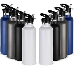 Neihepal 24oz Insulated Water Bottles Bulk 8