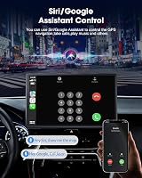 LAMTTO 9 Inch Wireless Car Stereo with Apple CarPlay Android Auto GPS Navigation view 7