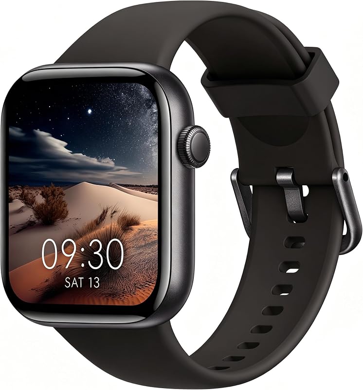 Smartwatch Uomo Donna, 1.85" Orologio Smartwatch con Effettua/Risposta Chiamate, 113 Sportive Smart Watch con Contapassi/SpO2/Sonno/Cardiofrequenzimetro, Impermeabil IP68 per iOS Android
