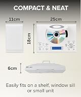 Grouptronics CD Player Stereo System Radio USB MP3 Clock Alarm Remote Wall view 7