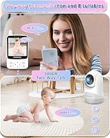 HelloBaby Baby Monitor Camera No Wifi 29 Hour 355° Pan Tilt 2x Zoom 2-Way Talk view 8