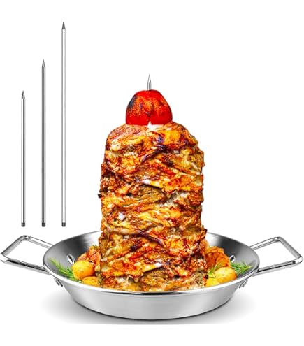 Bbq Vertical Skewer Pan Gyro Spit Shawarma Skewer Stand Oven | INDIA