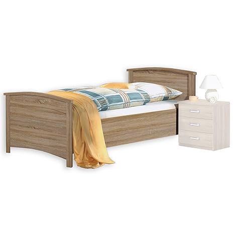 ROLLER Komfortbett Julia - Sonoma Eiche - höhenverstellbar - 100x200 cm