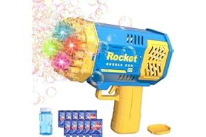 BMONATY Bubble Machine Gun Mini Bubble Gun for Toddlers, Bubble Maker Blower Toys with Lights,4000+ Bubbles Per Minute for Boys Girls Toddlers Outdoor Indoor Birthday Wedding Party (Blue) (Blue)
