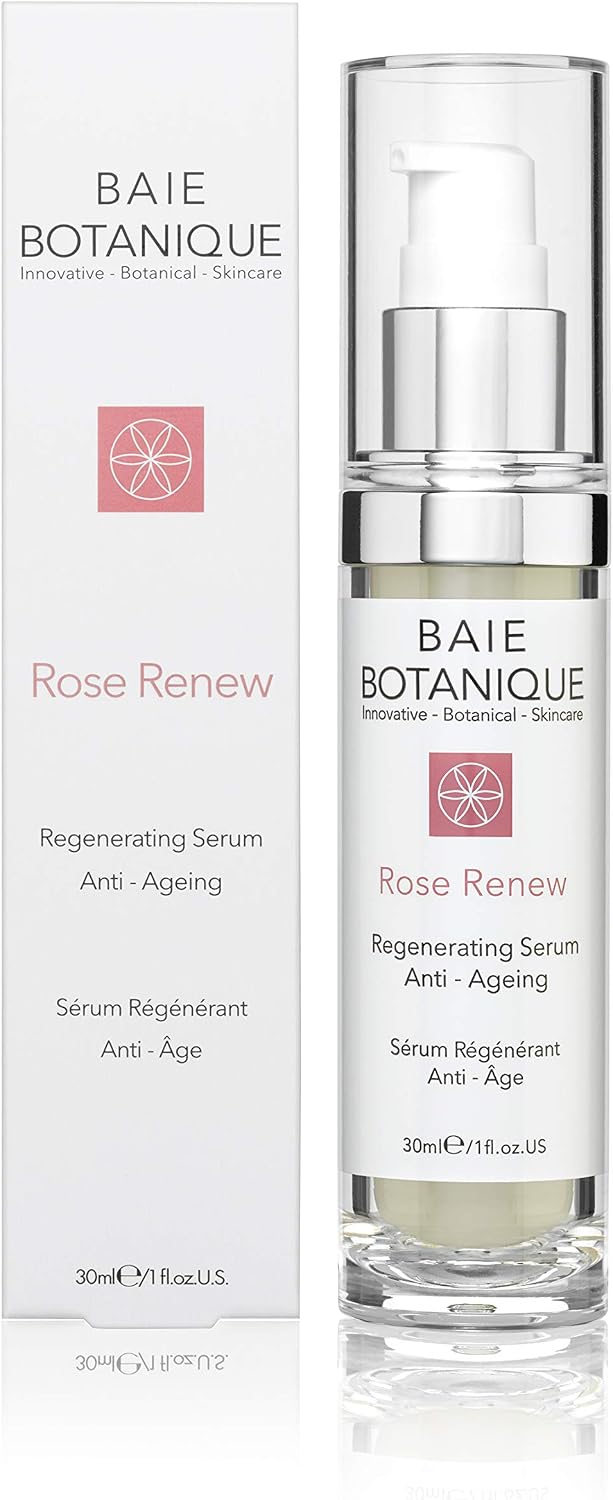 Baie Botanique, Rose Renew Hyaluronic Acid Serum, Replenishes, Smooths Fine Lines & Plumps Skin, Regenerating Serum
