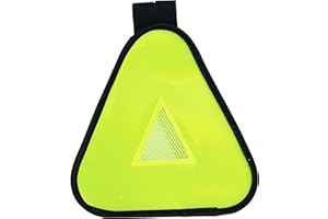 Vincita Reflective Yield Symbol with Velcro Strap - High Visibility for Safety at Night - Safety Reflector for Bike Rack, Backpack, Car Rack - Bicycle Reflective Accessories