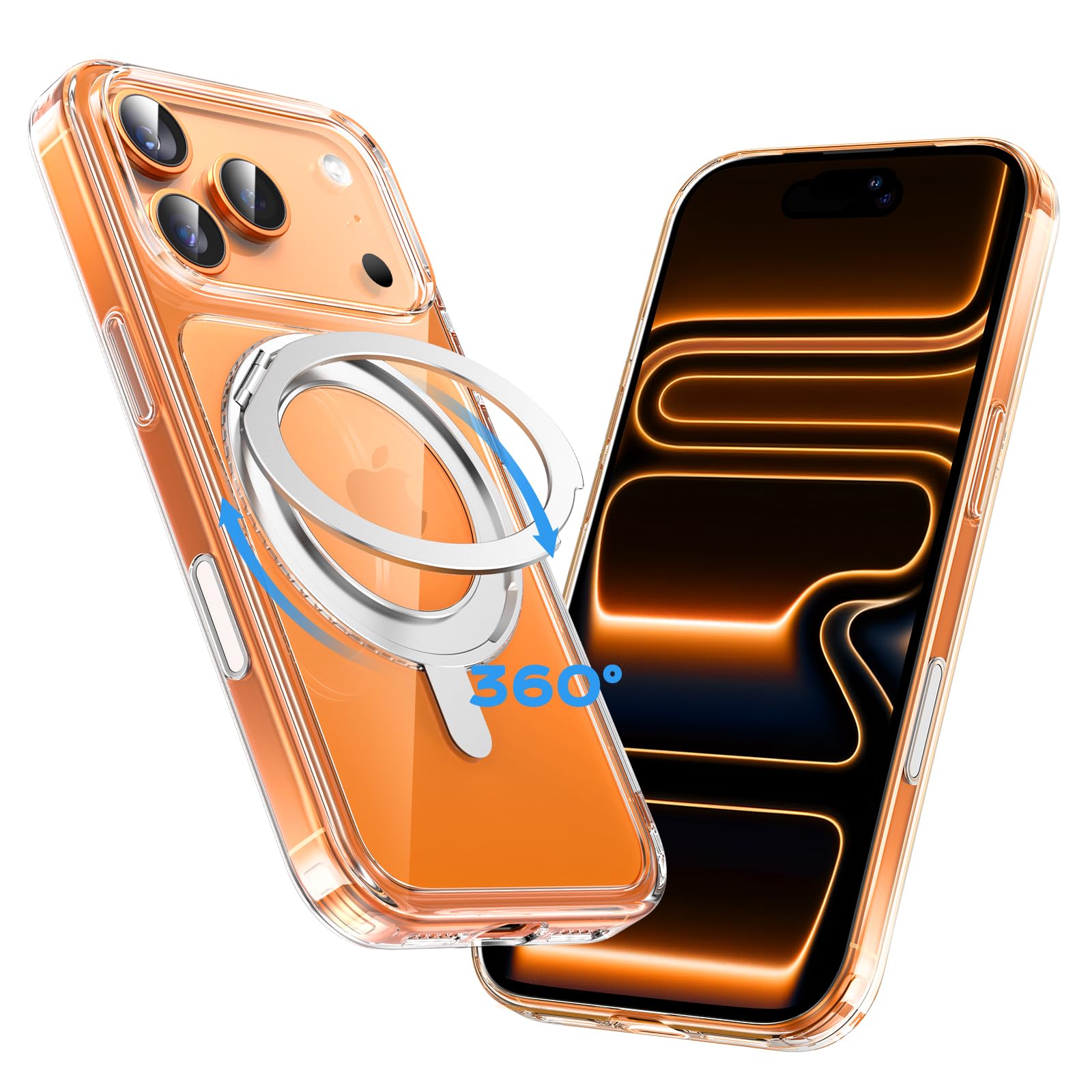 MAGIC JOHN for iPhone 17 Pro Case [Camera Control Button] [Compatible with MagSafe] Scratch-Resistant Cover, Military-Grade Shockproof, Magnetic Phone Case for iPhone 17 Pro, Clear