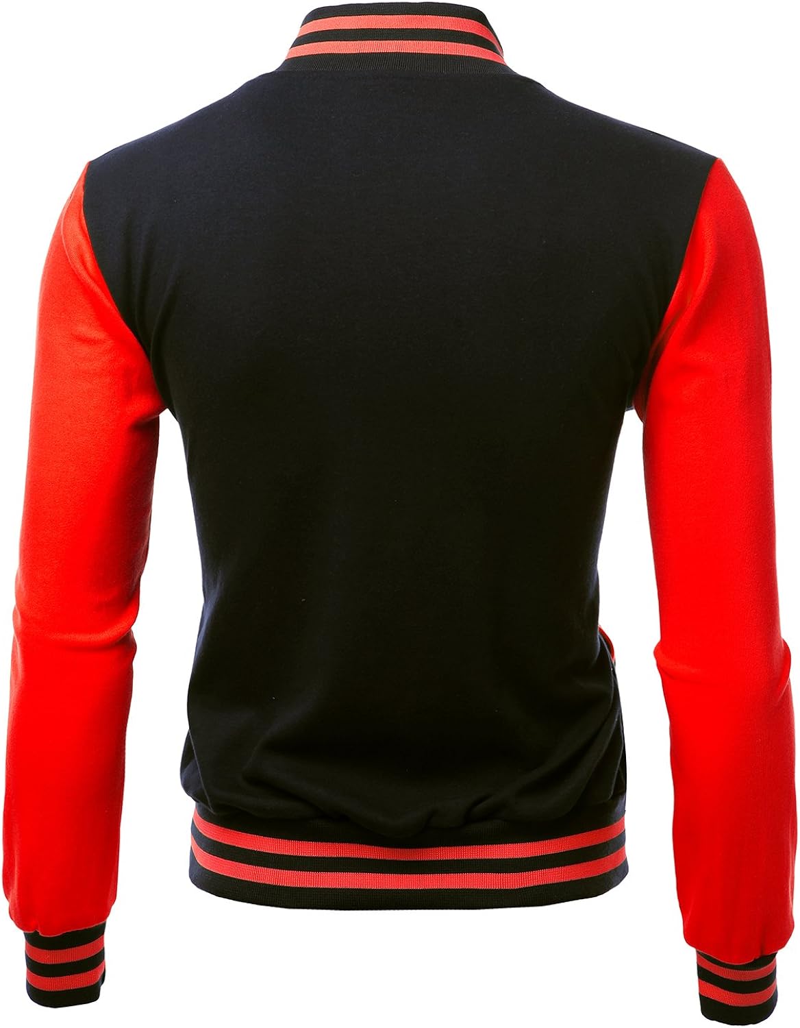 Xpril Men's Stylish Color Contrast Long Sleeves Varsity Jacket at  Men’s Clothing store