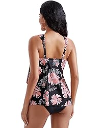 RXRXCOCO Women Tankini Bathing Suits Ruffle High