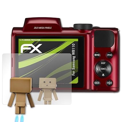 atFoliX Displayfolie für Samsung WB110 Spiegelfolie, Spiegeleffekt FX Schutzfolie