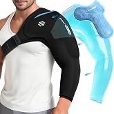 ComfiTECH 30-Min Cooling Shoulder Arm Ice Pack Wrap Sleeve for Pitcher, L | Detachable Cold Pack &amp; Flexible Gel Ice Sleeve for Volleyball Pitchers, Post-Workout Recovery, Muscle Relaxation
