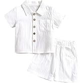 SANGTREE Toddler Baby Boys Cotton Linen Clothing Sets, 12 Months - 5 Years