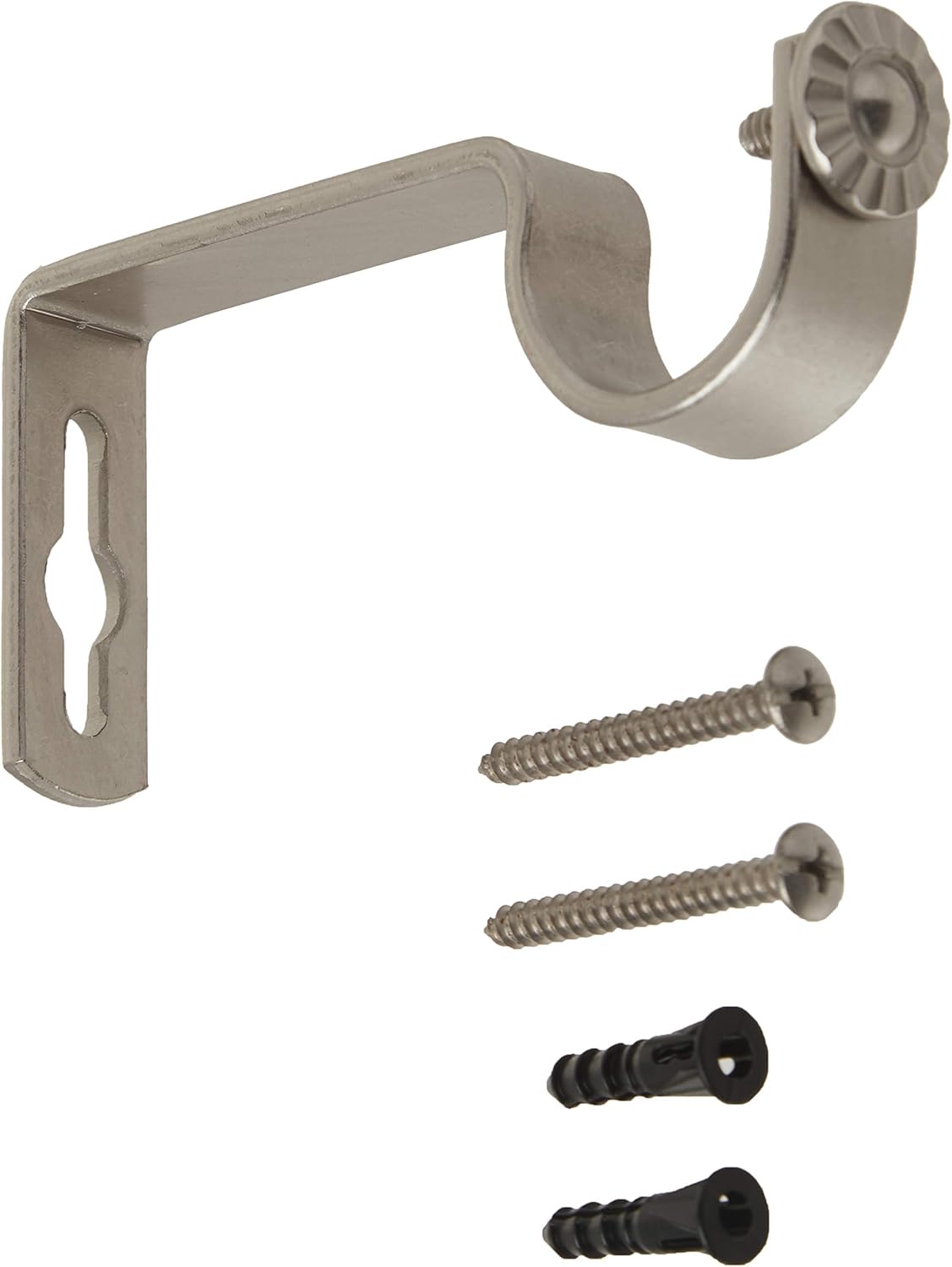 Rod Desyne 1" Side Curtain Rod, 12-20 inch (Set of 2), Satin Nickel: Home & Kitchen
