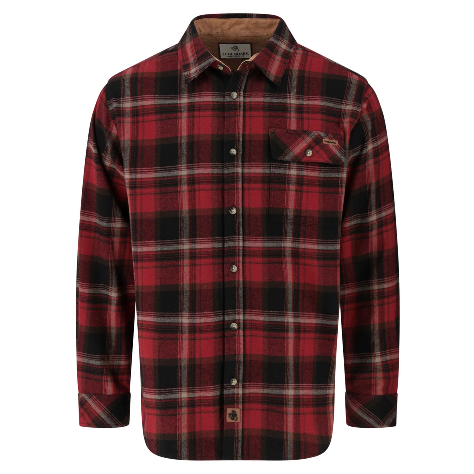 Legendary Whitetails Mens Flannel Shirt Long Sleeve Button Down 100% Cotton, Buck Forest Plaid, XL Image