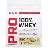 GNC Pro Performance 100% Whey 2.0, Vanilla Cream, 13 Oz, 12 Servings | Whey Protein Powder, Gluten-Free, Easy-to-Mix, Sports Nutrition, Lean Muscle Mass Support Routines
