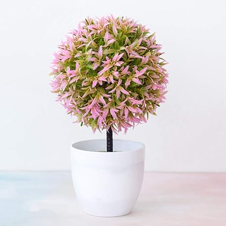 Amazon Co Jp フェイクグリーン 人工木 人工観葉植物 インテリア 置物 鉢植え 室内 土なし 水やり不要 風雅 新年 敬老の日 ブライダル 誕生日 インテリア飾り お風呂 ダイニング お仏壇 黄色 紫色 26cm 15cm ホーム キッチン