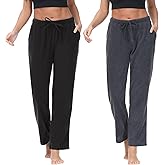 COZZIPLUS Women Fleece Pants, Lightweight Polar Fleece Lounge Sweatpants for Women, Straight Leg Pajama Pants with Pockets