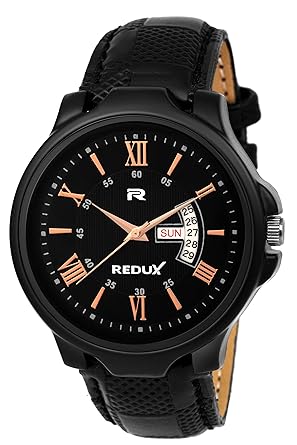 Redux Black Dial Day and Date Functioning Mens Watch RWS0232S