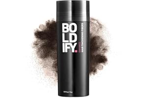 BOLDIFY Hair Fibers (56g) Fill In Fine and Thinning Hair for an Instantly Thicker & Fuller Look - Best Value & Superior Formula -14 Shades for Women & Men - DARK BROWN