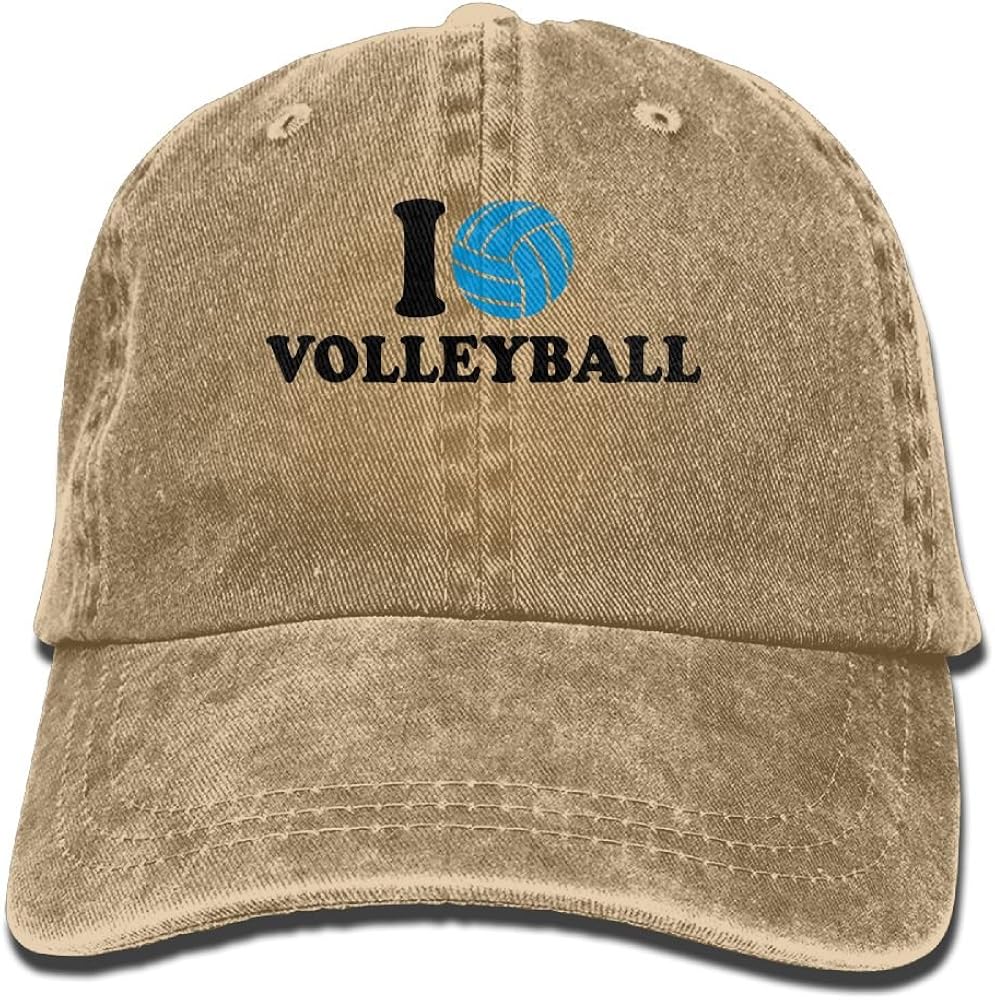VolleyballI Love Volleyball Cowboy Hat Rear Cap Adjustable