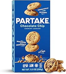 Gluten Free Partake Crunchy Chocolate Chip Cookies - Vegan - Free From the Top 9 Allergens Including Dairy, Wheat, Soy, Eggs,
