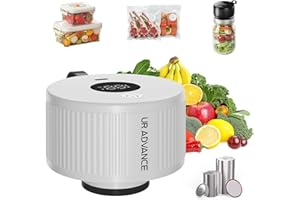 Upgraded 3-in-1 Mason Jar Vacuum Sealer Kit, Electric Jar Vacuum Sealer for Mason Jars, Bags & Food Containers, Portable One-