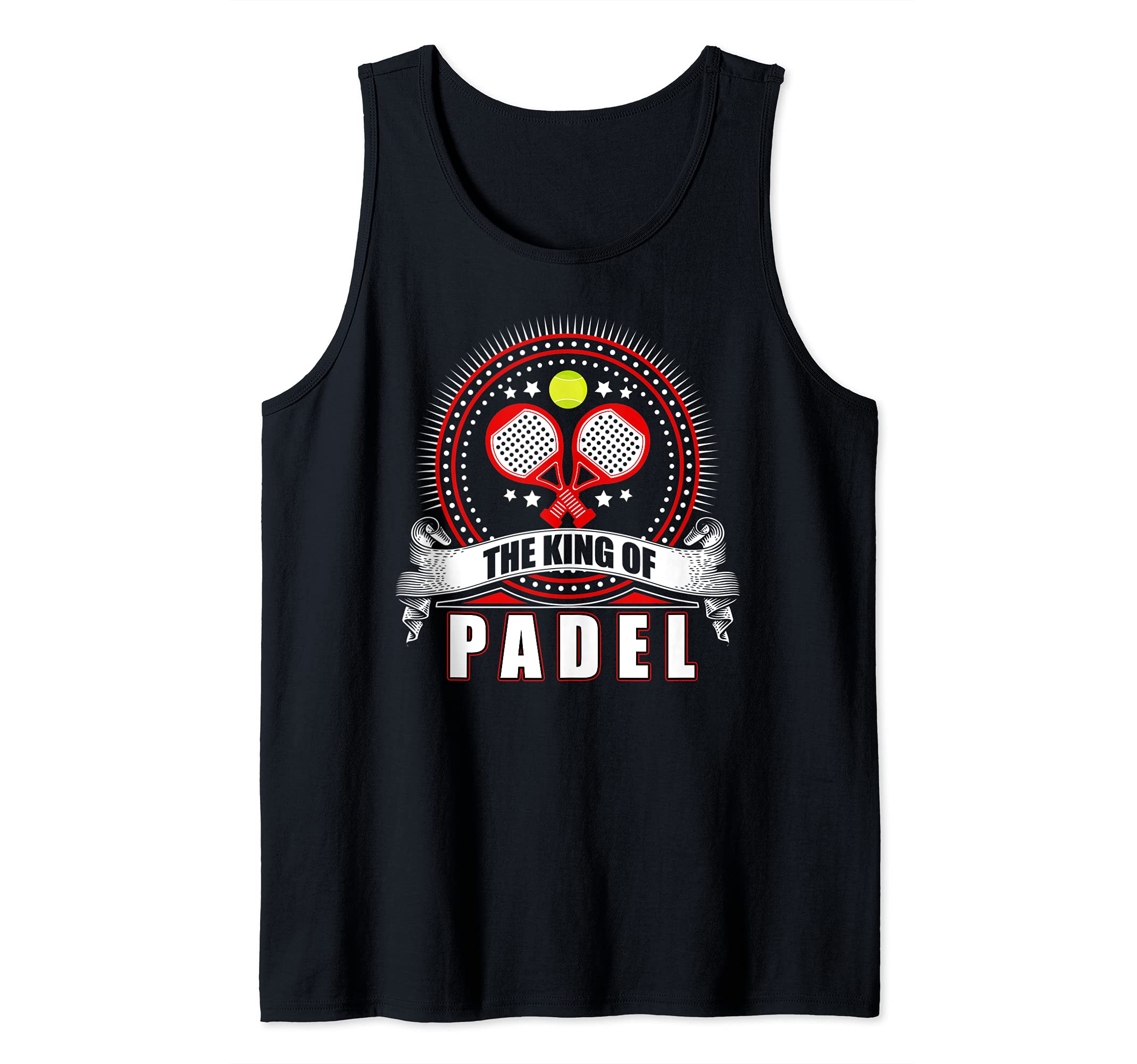 King of Padel Tennis with rackets and ball sport and hobby Tank Top