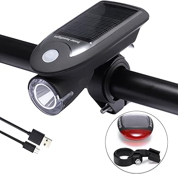 Amazon Avaway Ledソーラー自転車ライト ソーラー充電 Usb充電式防水サイクルライトセット 4モード搭載 ハイモード ローモード ストロボモード Sosモード Avaway ヘッドライト
