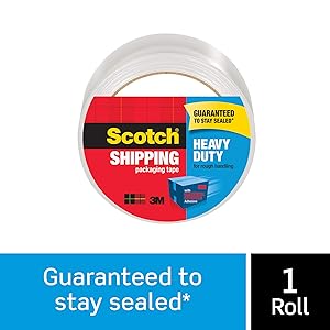 Scotch Heavy Duty Shipping Packaging Tape, 1.88 x 65.6 Yards, Clear (3850-60)
