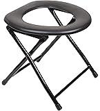 Kunida Designs Portable Camping Commode Toilet Chair – Folding Bedside Commode - Yoni Steam Seat - Lightweight Foldable Outdoor Porta Potty for Adults