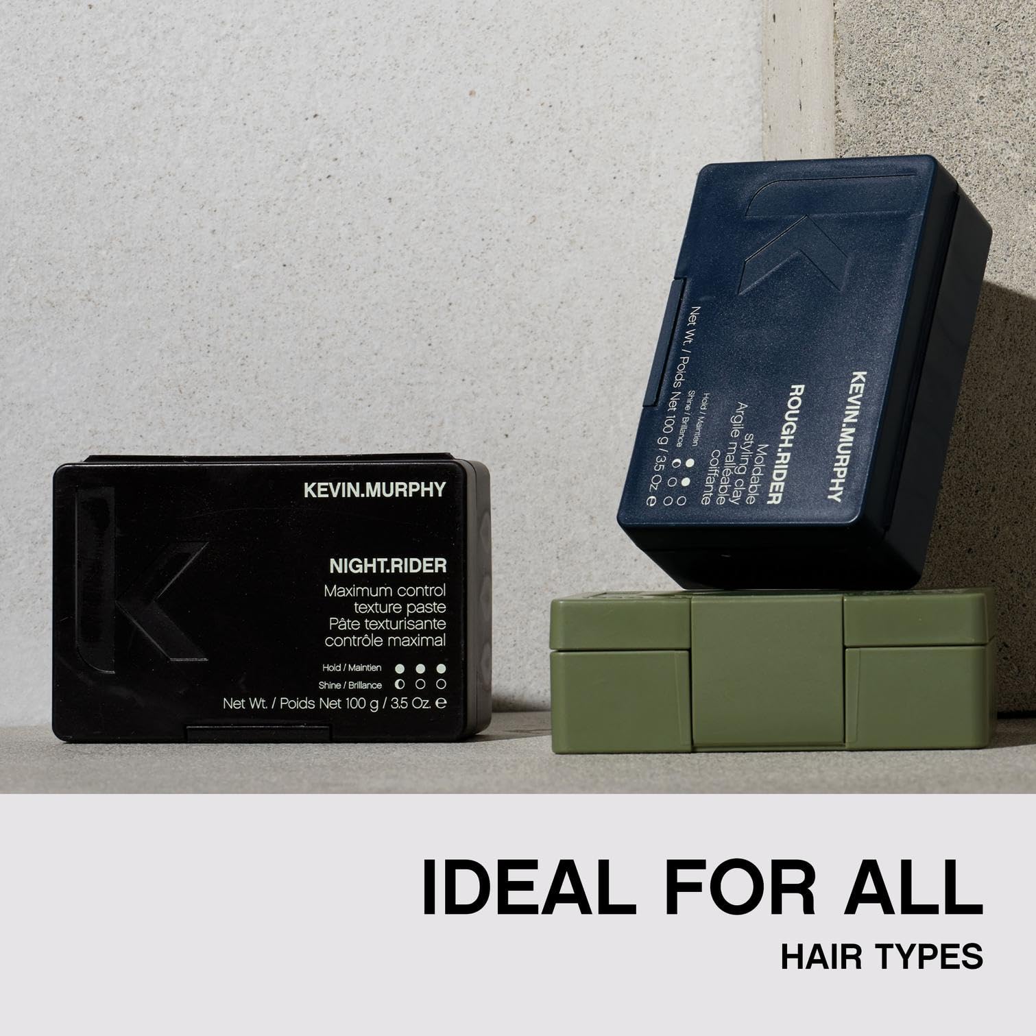 KEVIN.MURPHY NIGHT.RIDER - Strong Hair Paste - For All Hair Types - Hair Moulding Paste - Boosts Hair Shine - Strong Hold Hair Care - Matte Texture - Travel Size - 30 g / 1.1 oz