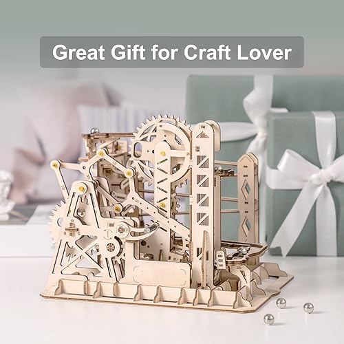 Rowood Marble Run 3D Puzzle, Wooden Town Models for Adults to Build, DIY Mechanical Craft Kit,Teen Boy Gifts on Birthday Christmas - Marbl＿並行輸入品 ROWOOD Marble Run Parallel World Electric Model Kits for Adults Kids to  Build, 3D Puzzle with LED, Cyberpunk Miniature City with Multi-Combination,