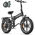 ENGWE Engine Pro 2.0 1200W Peak Power 75N.m Torque Sensor Ebike, 4.0 * 20” Fat Tire Folding Electric Bike for Adults, 52V 16AH Battery Up to 28MPH 68Mile Long Range, Full Suspension All Terrain