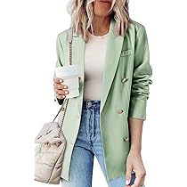 Dokotoo Womens Double Breasted Blazer Jackets Casual Blazers Open